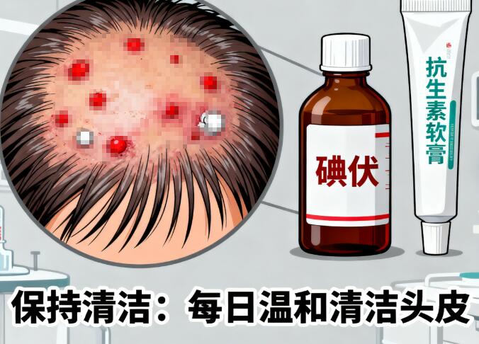 植发后毛囊炎快速消炎指南：3步科学处理+5大预防措施，彻底告别红肿！