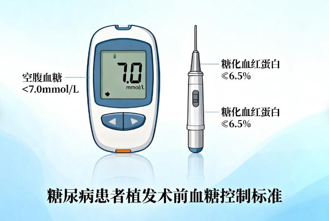糖尿病患者植发血糖控制标准：稳糖才能稳毛囊！