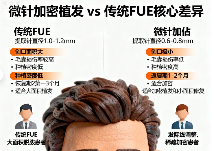 微针加密植发VS传统FUE：一场关于自然与效率的终极对决