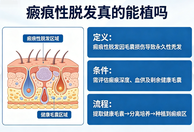 瘢痕性脱发真的能植吗？烧伤/外伤后头皮疤痕种植的成功率与局限深度解析