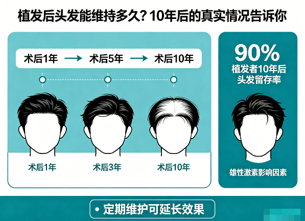 植发后头发能维持多久？10年后的真实情况告诉你