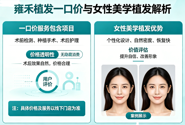雍禾植发一口价靠谱吗？女性美学植发到底值不值得做？