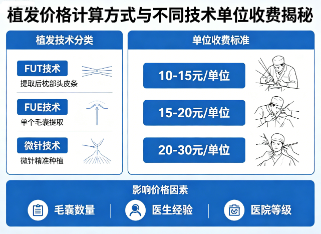 植发价格到底怎么算？不同技术按单位收费揭秘！