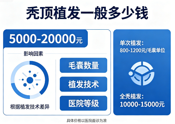 秃顶植发一般多少钱，影响价格的关键因素