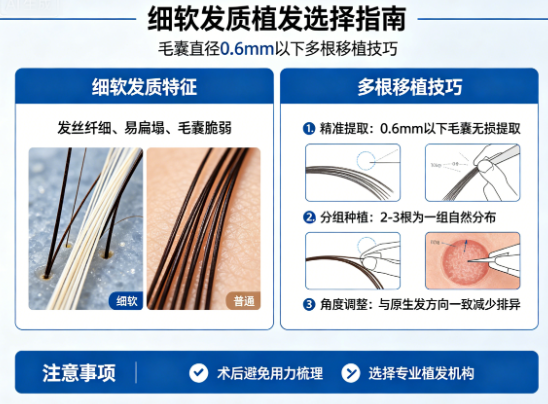 细软发质植发怎么选？毛囊直径0.6mm以下的多根移植技巧