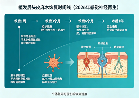 植发后头皮麻木多久恢复?2026年感觉神经再生时间线