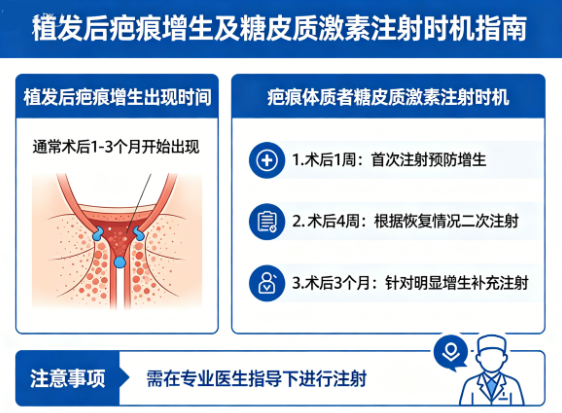 植发后疤痕增生多久出现?疤痕体质者的糖皮质激素注射时机