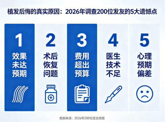 植发后悔的真实原因：2026年调查200位发友的5大遗憾点