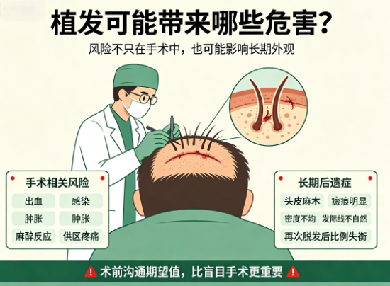 植发的危害和后遗症!