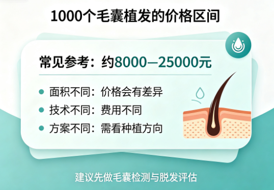 1000个毛囊植发的价格